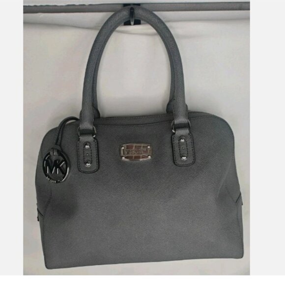 Michael Kors Handbags - Pre-Owned MICHAEL Michael Kors Gray Saffiano Leather Dome Satchel